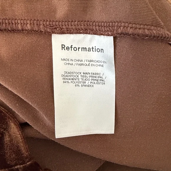 Reformation Alden Knit Dress in Chocolate Velvet Size S - Picture 13 of 14